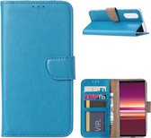 Bookcase Geschikt voor: Sony Xperia 5 - Turquoise - portemonee hoesje