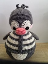 handmade wiebelbal/tuimelaar pinguin