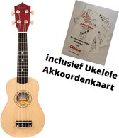 Encore ukulele met handige akkoordenkaart