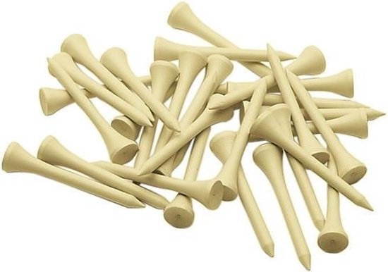 Houten golftees naturel 54mm - 2 1/8 inch (100 stuks) van Merkloos — afbeelding 2