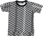 KidsCase - Baby T-shirt Black & White - maat 80