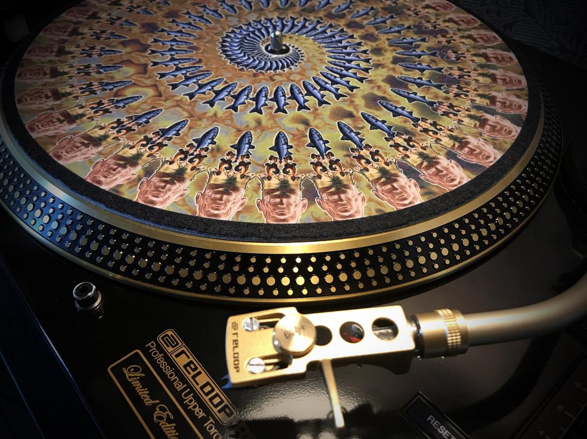 Zoetrope Felt Turntable Slipmat "The Fisher King" Earth