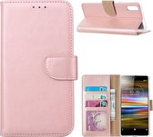 Sony Xperia L3 - Bookcase Rose Goud - portemonee hoesje