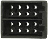 conn. vrouw. 16-pin ISO power+speaker f.2 8MM conn. 10 stuks