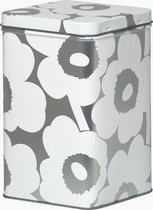 Marimekko voorraadblik 10,2 x 10,2 x 17,5 Unikko wit