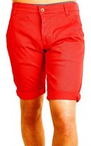 Biaggio Chino Heren Korte Broek Fonitta Rood - XL