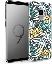 iMoshion Design voor de Samsung Galaxy S9 hoesje - Jungle - Wit / Zwart / Groen