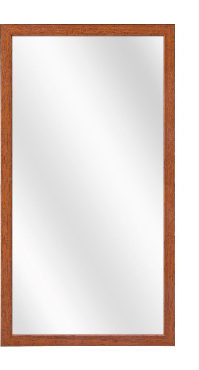 Spiegel met Vlakke Houten Lijst - Kersen - 20x50 cm