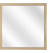Spiegel met Vlakke Houten Lijst - Natuur Eiken - 40x40 cm
