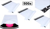 500x Verzendzakken 50x60cm 70mu wit - verzendzak kleding verzenden pakket textiel