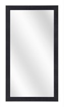 Spiegel met Vlakke Houten Lijst - Zwart - 20x50 cm