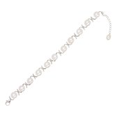 Parel Armband - Zilver Gerhodineerd - Verlengbaar