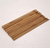 12 Bamboe haaknaalden in verschillende maten | set van 12
