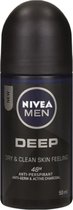 Nivea Deo Roll-on Men – Deep , 50 ml - 1 stuks