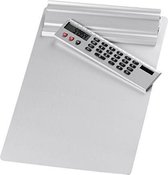 Wedo Aluminium klembord met rekenmachine - Zilver A4