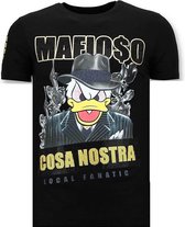 Exclusief Heren T-shirt  - Cosa Nostra Mafioso - Zwart