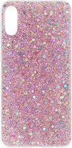 ADEL Premium Siliconen Back Cover Softcase Hoesje Geschikt voor Samsung Galaxy A70(s) - Bling Bling Roze