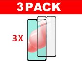 3x Samsung Galaxy A41 glas screenprotector tempered glass (Full Cover)
