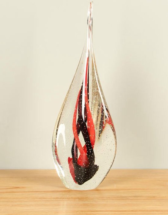 beneden achterstalligheid helling Glasobject -Glas sculptuur - druppel van glas-45cm, NZS-1420 | bol.com