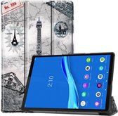 Lenovo Tab M10 Plus / FHD Plus Hoes Tri-Fold met Eiffeltoren Print