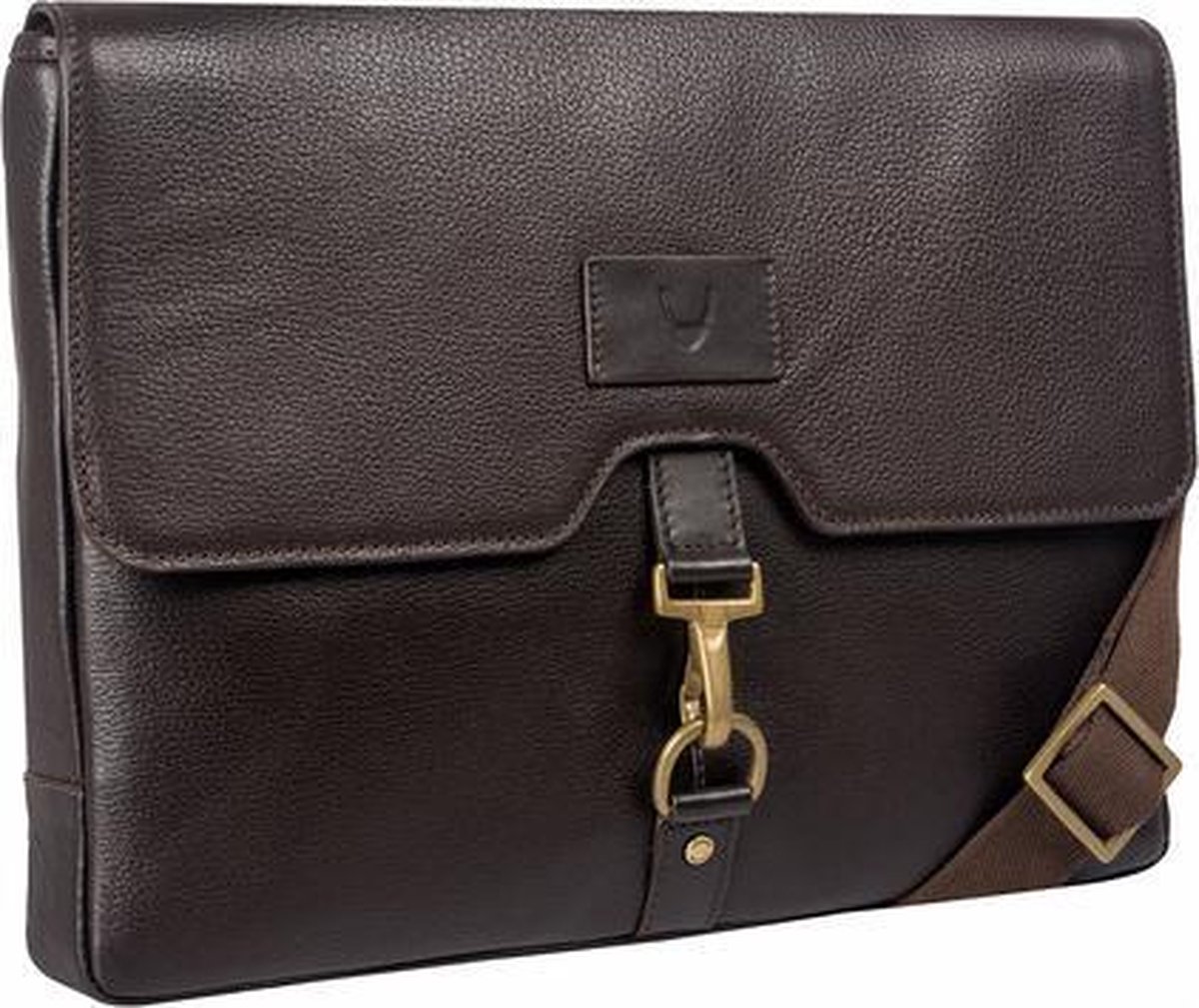 Hidesign lederen cross-over / messenger tas 'Tudor messenger' bruin