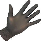 Elastisch wegwerp handschoenen - Nitrile - Zwart - Non-sterile en poedervrij - maat XL - 100 stuks