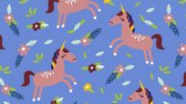 Mat, Vloermat, Vloerkleed, Tapijt, Kind - Kinderkamer Unicorn - Rond - Wasbaar - Antislip - 115 x 65 cm