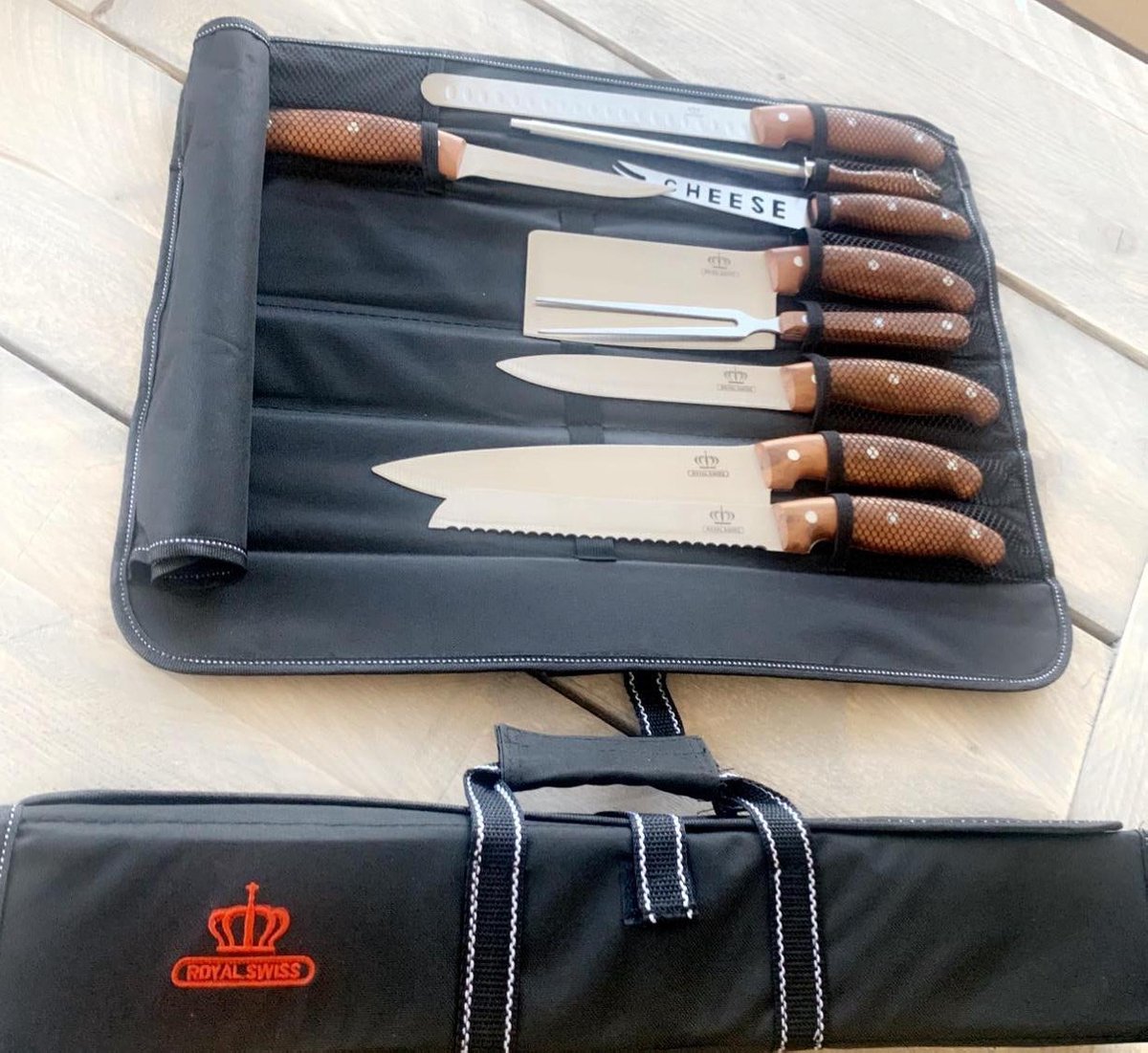 Set de couteaux 9 pièces - Royalty Line Switzerland - Couteaux de chef -  Set de... | bol