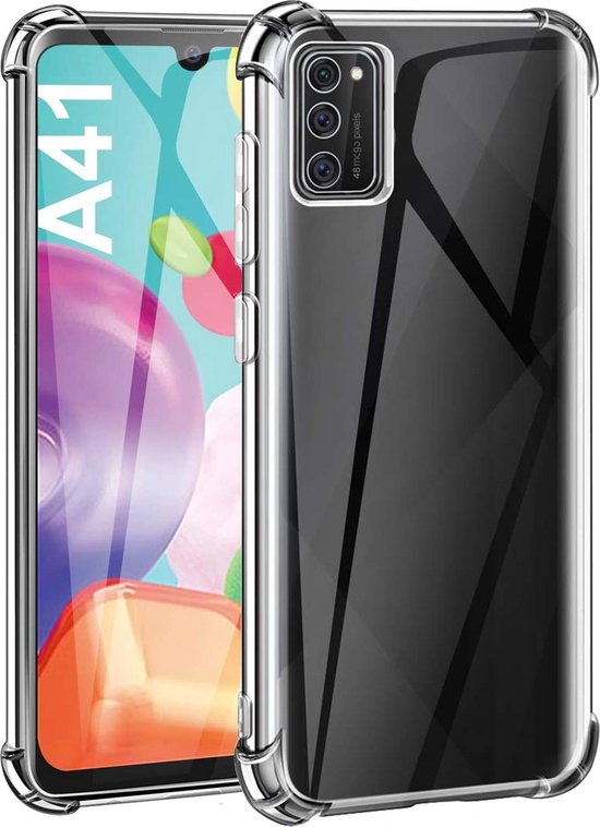 Samsung Galaxy A41 Hoesje - Anti Shock Proof Siliconen Back Cover Case Hoes  Transparant | bol.com