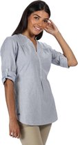 Regatta - Women's Maelie Long Length Half Button Shirt - Outdoorshirt - Vrouwen - Maat 44 - Blauw