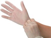 Handschoenen Wegwerp-VINLY- Gloves powder  disposablos Latex free -100 st-Wit Maat Xl