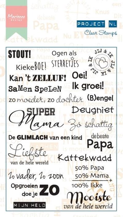 Clear stamp - Stempel - Project NL - Gezin - Pl1506 | bol