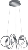 LED Hanglamp - Trion Katra - 38W - Warm Wit 3000K - Dimbaar - Rond - Mat Grijs - Aluminium - BSE