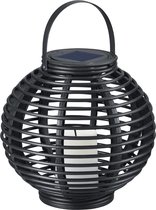 LED Tafellamp - Trion Comelo - Zonne-energie - Oplaadbaar - Rond - Mat Bruin - Kunststof - BSE