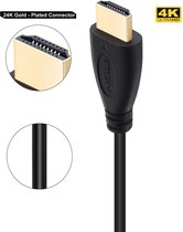 DrPhone Hi-Speed® HDMI naar HDMI kabel - 4K ULTRA HD - 2 Meter - 1.4 - 2.0 - Goud verguld - Zwart