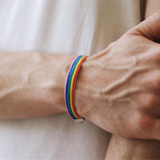 Pride armband - LGBTQ - Regenboog - 23 cm - 1 stuks | bol