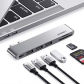 MacBook Air|Pro Dock met SD/TF Kaartlezer  +3 x USB3.0 + extra USB-C (Thunderbold3)
