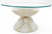 Decoratie Schaal - Glas - Wit Met Crèmekleur - Ø32cm