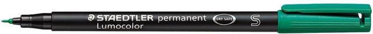 STAEDTLER Lumocolor 313 Permanente Marker, Fijne Punt, 0,4 mm, Groen (pak 10 stuks)