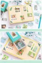 Matchbox Kawaii penpal knutsel stickers | 20 stickers |  Turquoise | cadeau – kado – geschenk – gift – verjaardag – verassing – feestdag – versiering – decoratie - schattig - Japan