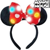 hoofdband Minnie Mouse 71125 LED Zwart Rood