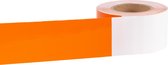 Oranje-wit afzetlint 75 mm x 250 meter + Kortpack pen (027.0069)