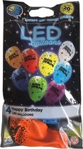 4 LED Ballonnen Happy Birthday