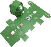 Presentdoosje "Kerstbal doosje groen" : 9,5 x 9,5 x 9,5cm (10 stuks)
