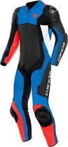 Dainese Assen 2 Perforated Black Light Blue Fluo Red 1 Piece Motorcycle Suit 46