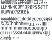 Sebra - Muursticker letters - 158 stuks - grijs