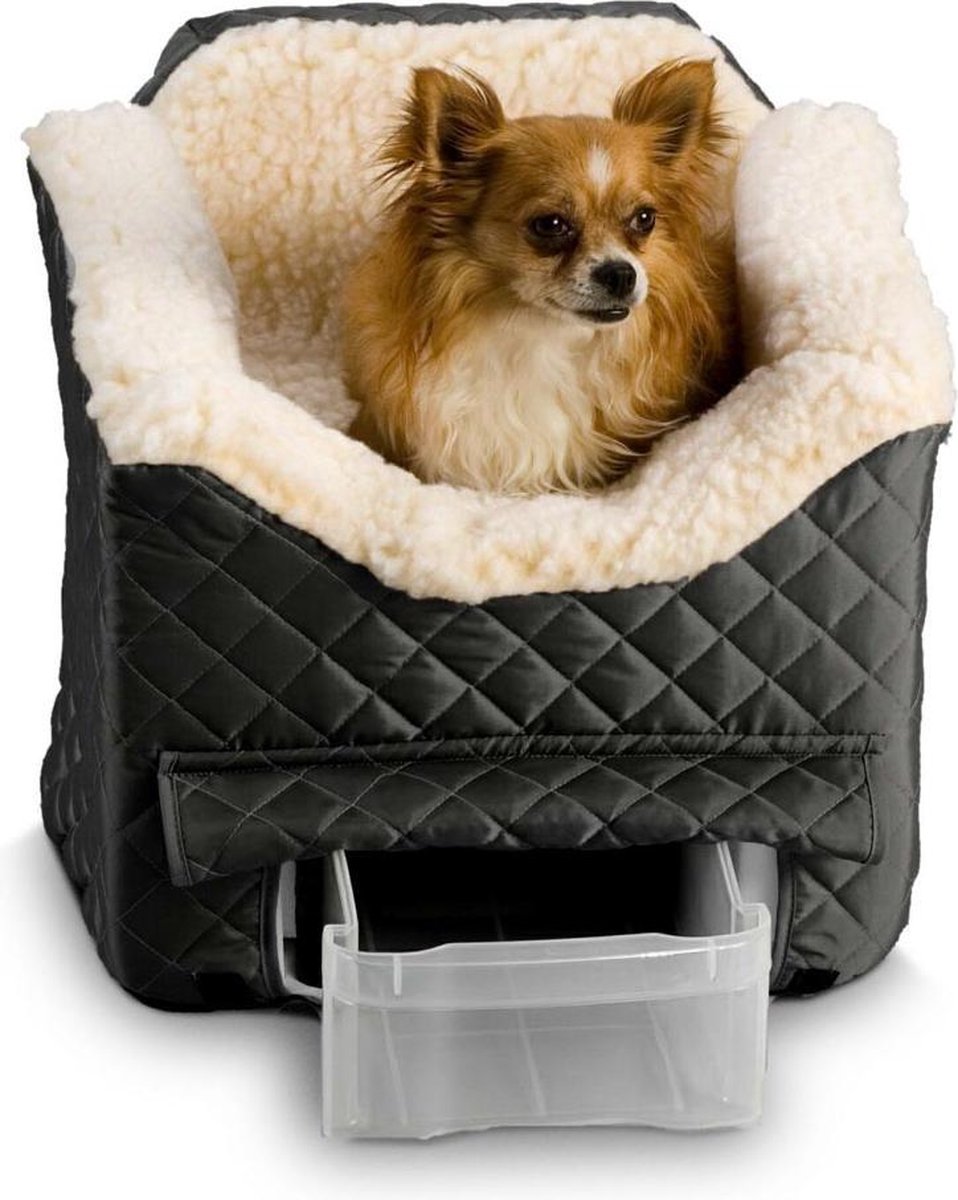 Snoozer Lookout - Autostoel - Autozitje voor honden - Small 48 x 38 x 43 cm - Zwart - met lade