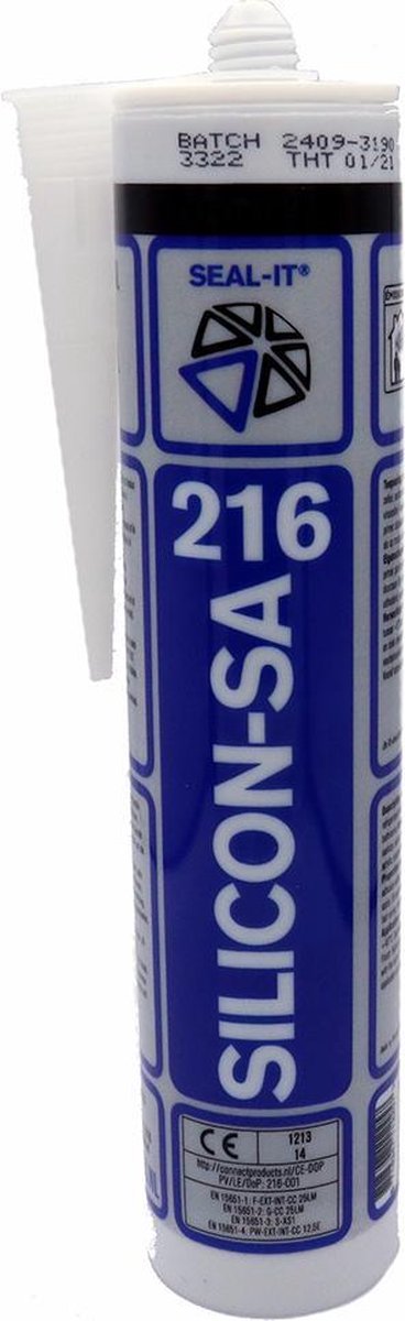 Seal-It 216 Silicon-SA siliconenkit transparant / grijs
