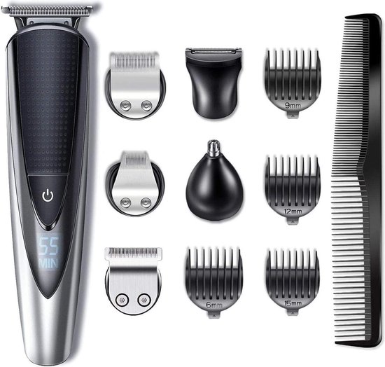 Hatteker Tondeuse Waterdicht 5 En 1 Baardtrimmer Haartrimmer 