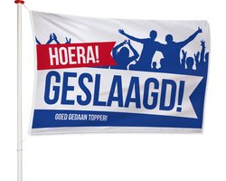Geslaagd Vlag 100x150cm - Kwaliteitsvlag - Geschikt voor buiten